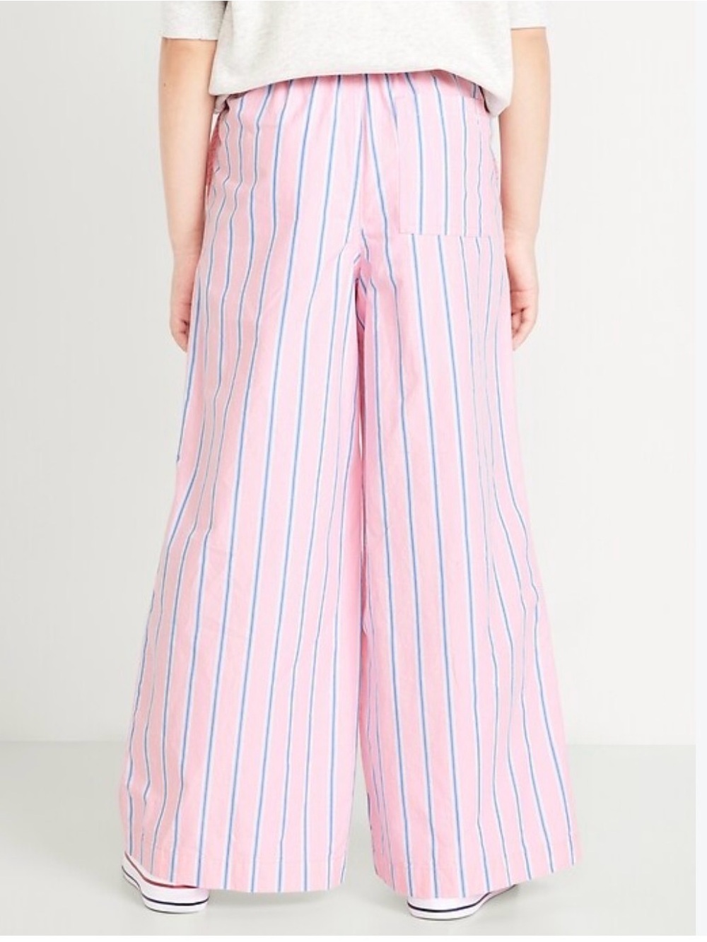 Old Navy Pink and Navy Striped Girls Wide-leg Bottoms